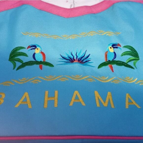 Bahamas Blue Sealife Birds Women's Multicolored Sh - Picture 2 of 9